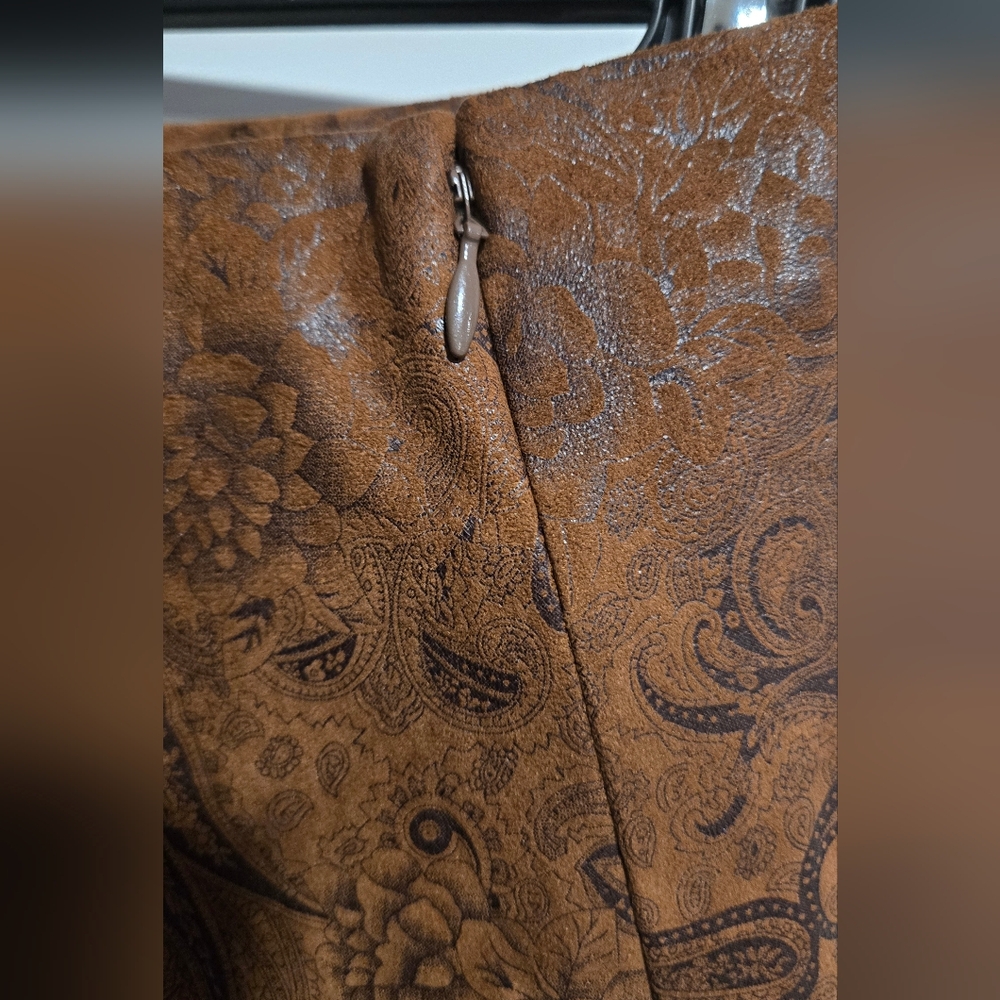 Vintage Christopher & Banks Brown Paisley Skirt - Picture 6 of 10